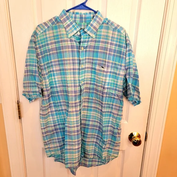 vineyard vines dress shirt Mens On-The-Go Plaid Long Sleeve Button Down  ShopCGX Men's Button-Down Shirts | vineyard